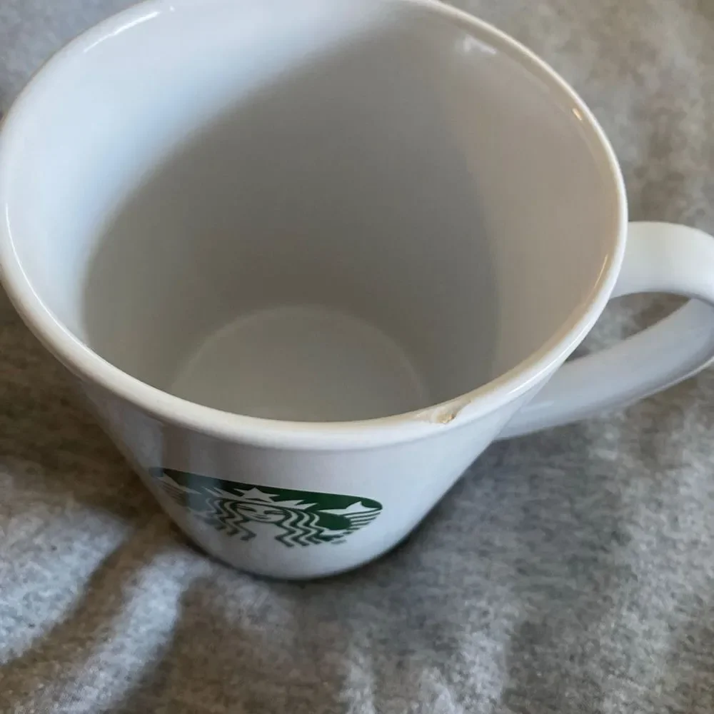 Starbucks White Green Siren Mermaid Logo 14.2 oz Coffee Mug Tea Cup 2017